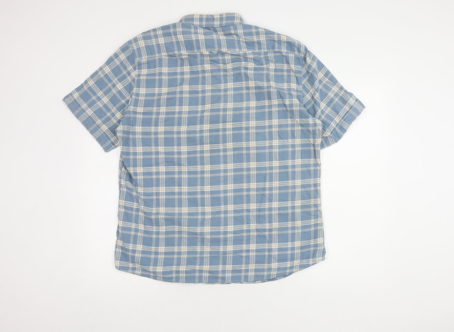 Marks and Spencer Men's Large Blue Check Shirt
