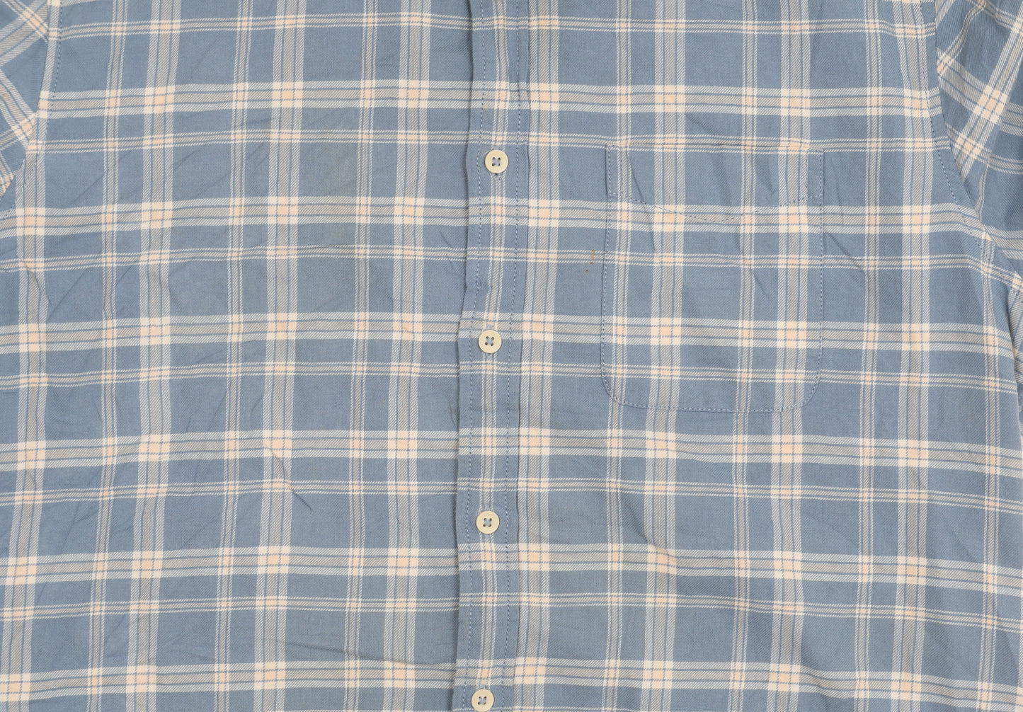 Marks and Spencer Men's Large Blue Check Shirt