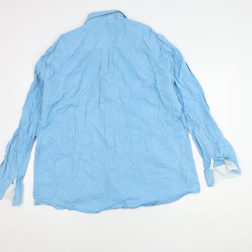 Jacamo Men's Blue XL Long Sleeve Button-Up Shirt