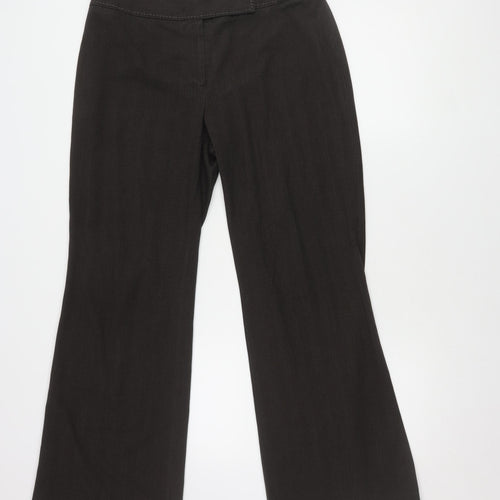 Next Women's Black Check Trousers Size 14 Regular