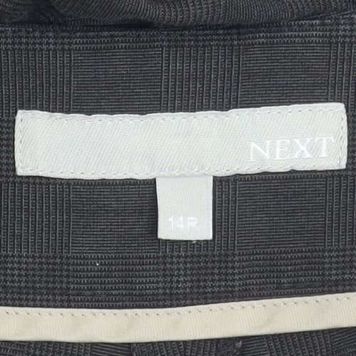 Next Women's Black Check Trousers Size 14 Regular