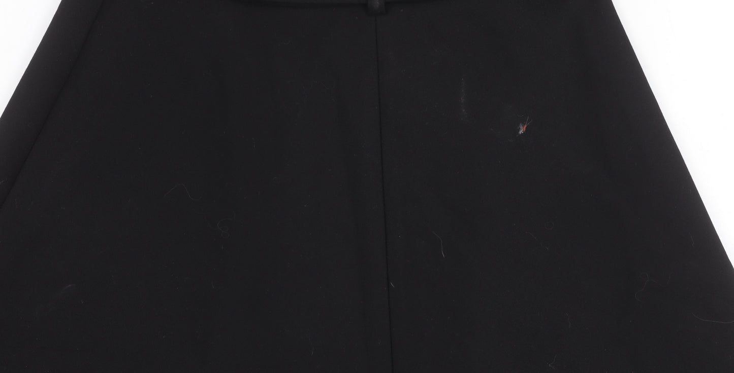 Zara Women's Black A-Line Skirt Buckle Accent S