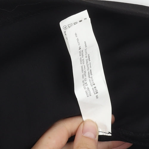 Zara Women's Black A-Line Skirt Buckle Accent S