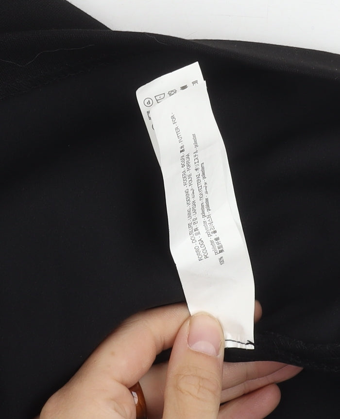 Zara Women's Black A-Line Skirt Buckle Accent S