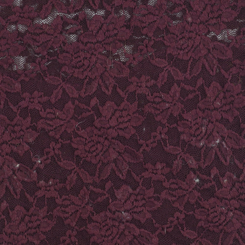 Bershka Women's Purple Lace Blouse M 3/4 Sleeve Casual