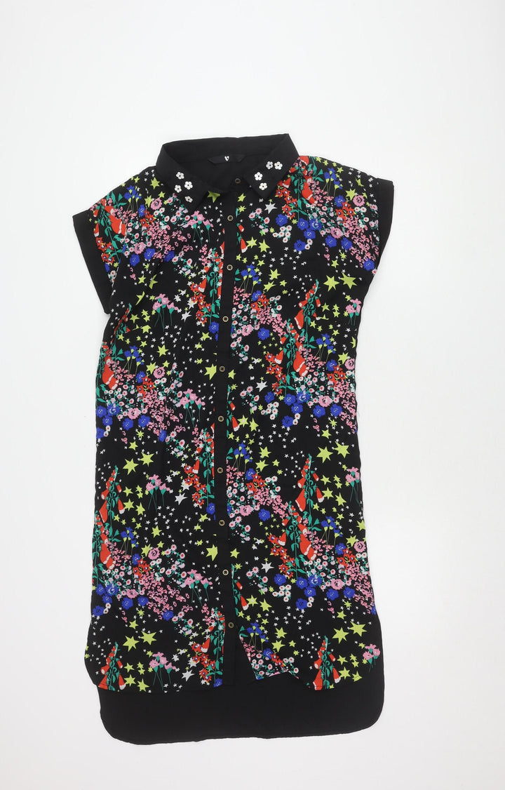 Very Girls' Black Multicoloured Floral Dress Size 15