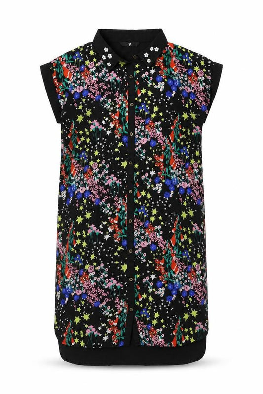 Very Girls' Black Multicoloured Floral Dress Size 15