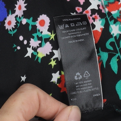 Very Girls' Black Multicoloured Floral Dress Size 15