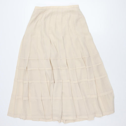 Casuals Women's Beige Pleated Skirt Size 12