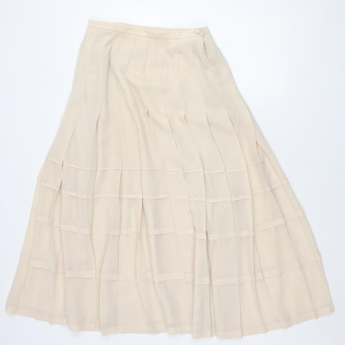 Casuals Women's Beige Pleated Skirt Size 12