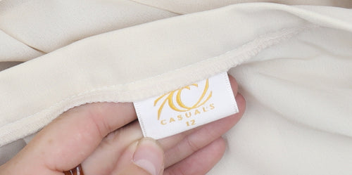 Casuals Women's Beige Pleated Skirt Size 12