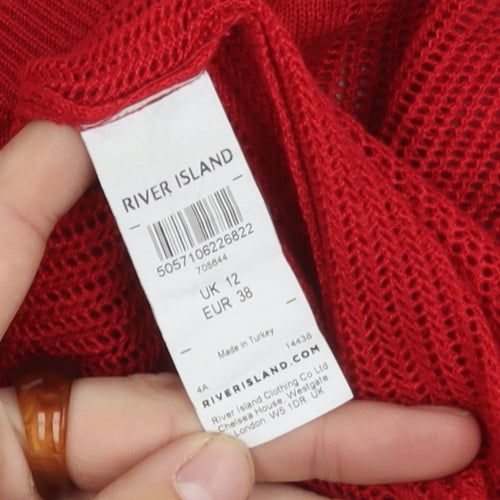 River Island Women's Red Pullover Jumper, Size 12