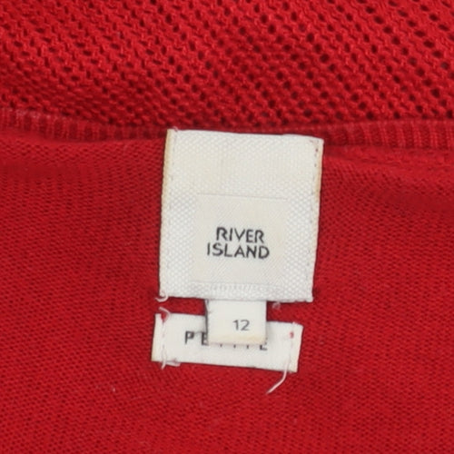 River Island Women's Red Pullover Jumper, Size 12