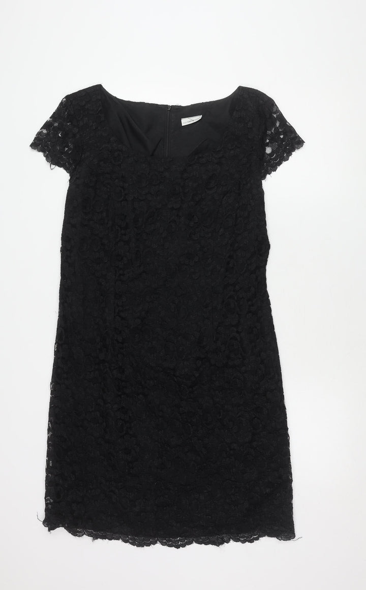 Day Meets Night Black Lace Dress Women Size 18