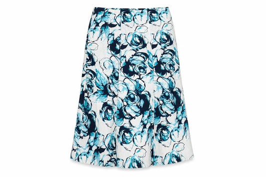 Front view of Classics Women's Multicoloured, size 12, A-Line Midi Skirt