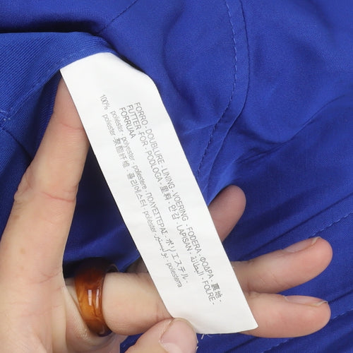 Zara Women Blue Corset-style Top UK Size 12 with Zip Detail