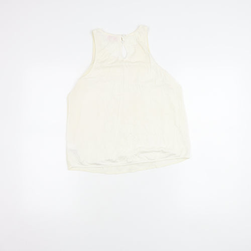 Next Women Ivory Sleeveless Tank Top in Size 10