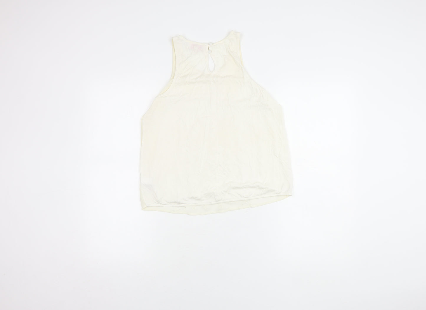 Next Women Ivory Sleeveless Tank Top in Size 10