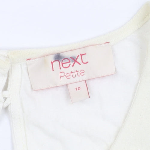 Next Women Ivory Sleeveless Tank Top in Size 10