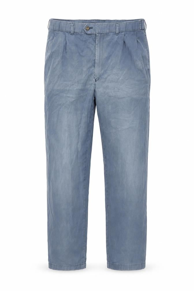 Front view of Marks & Spencer Men's Blue Chino Trousers 38