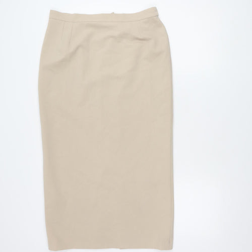 Marina Rinaldi Women's Beige Midi Pencil Skirt