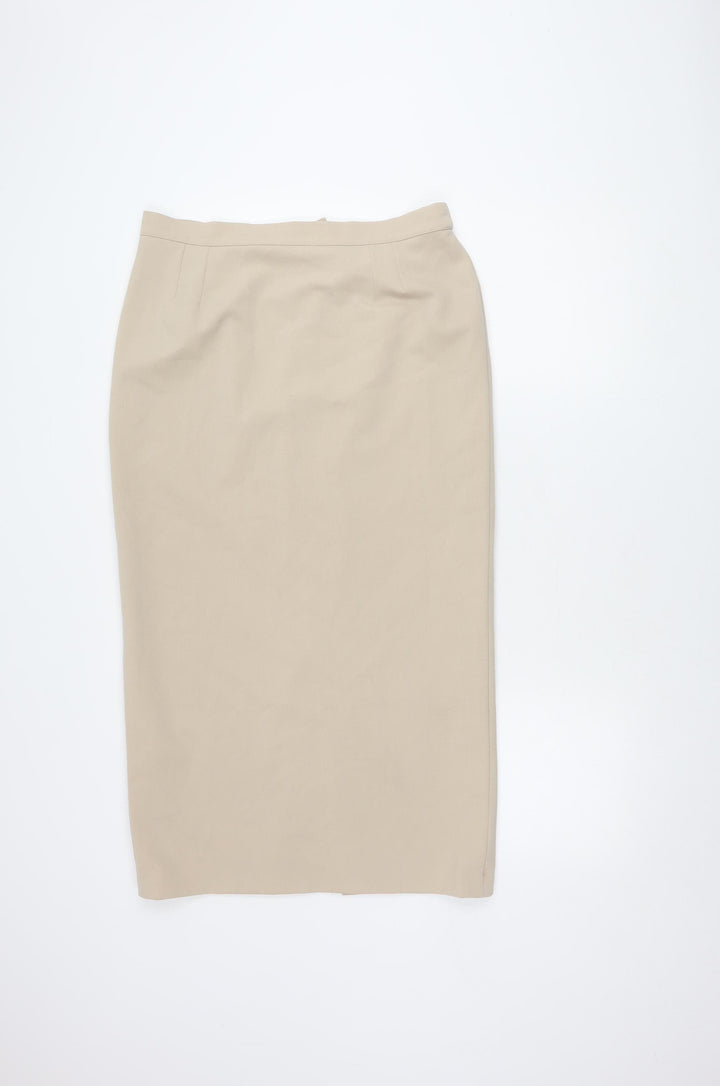 Marina Rinaldi Women's Beige Midi Pencil Skirt