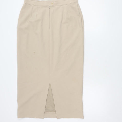 Marina Rinaldi Women's Beige Midi Pencil Skirt