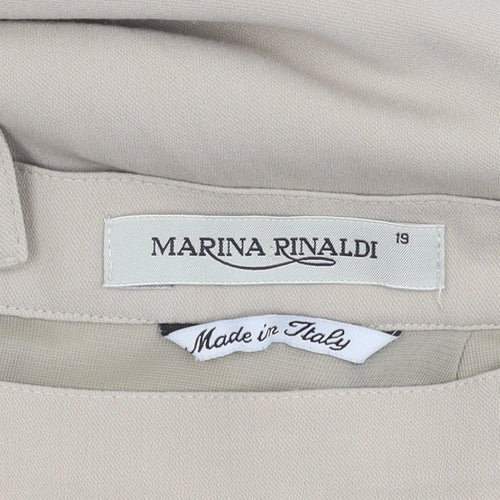 Marina Rinaldi Women's Beige Midi Pencil Skirt