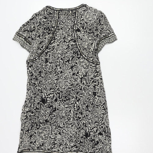 Monsoon Black Floral Sequin Dress, Women's Size 8
