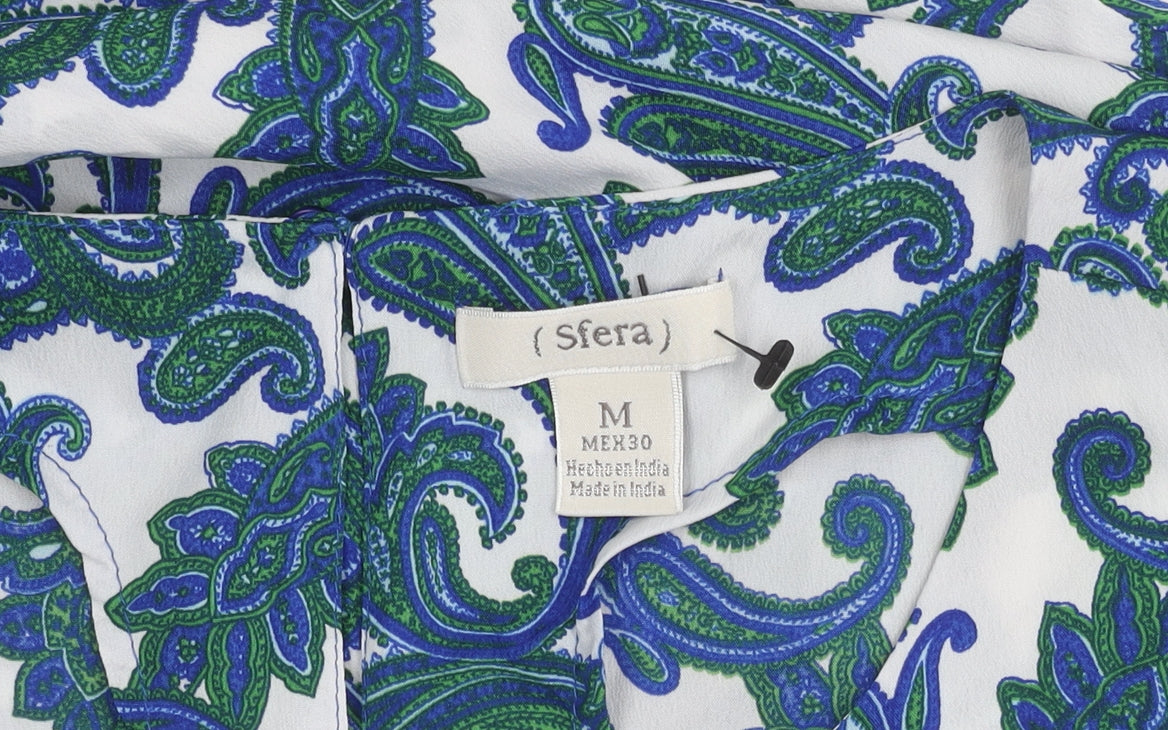 Sfera Women's Multicoloured Blouse M Paisley Sleeveless