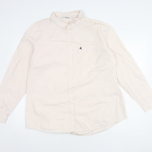 Next Men's Ivory Long Sleeve Button-Up Shirt