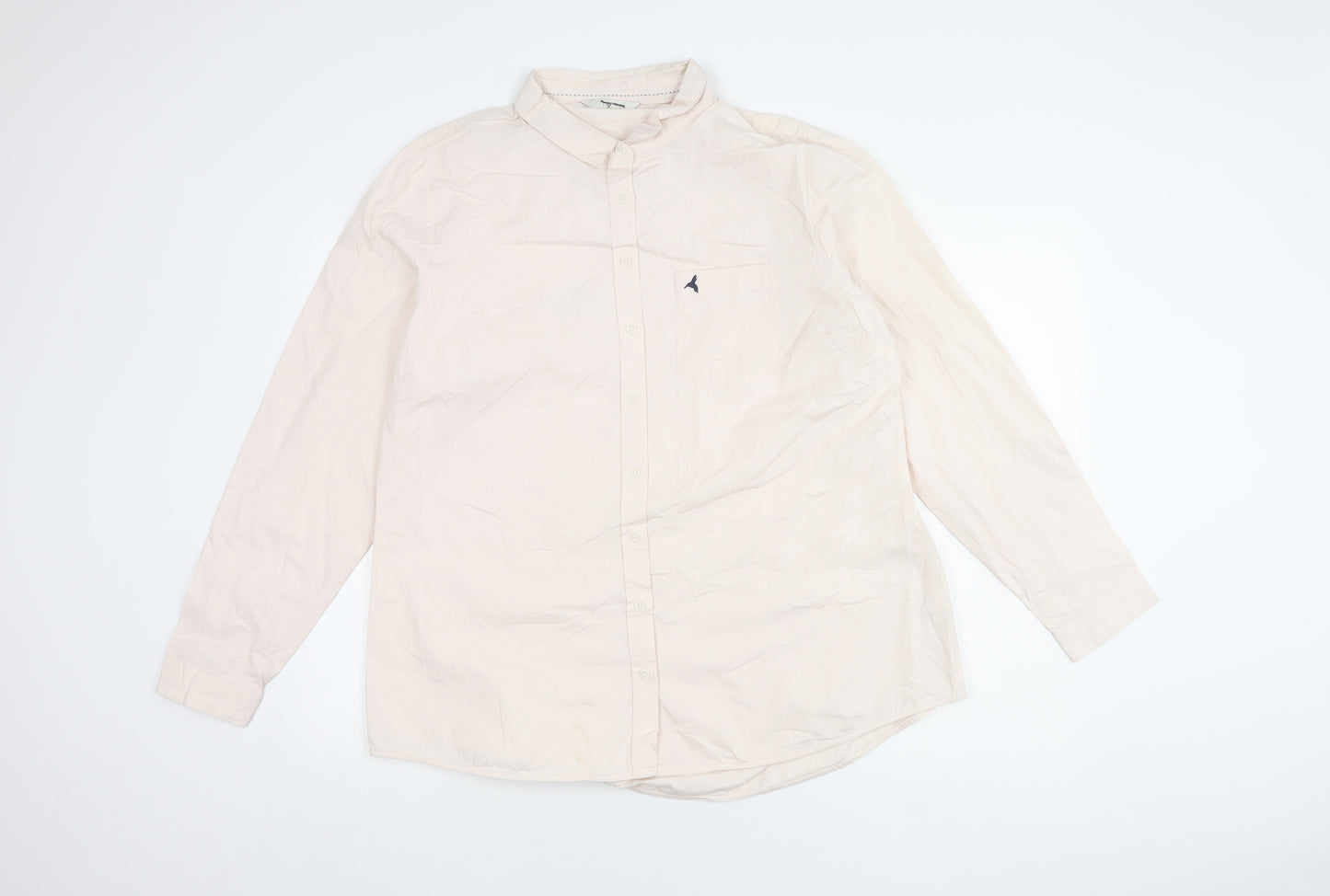 Next Men's Ivory Long Sleeve Button-Up Shirt