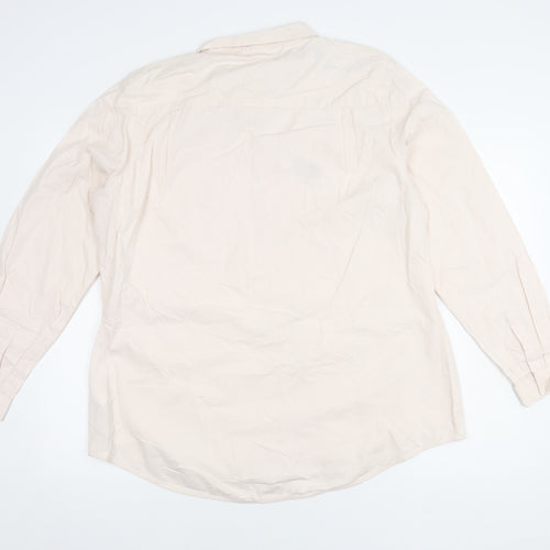 Next Men's Ivory Long Sleeve Button-Up Shirt