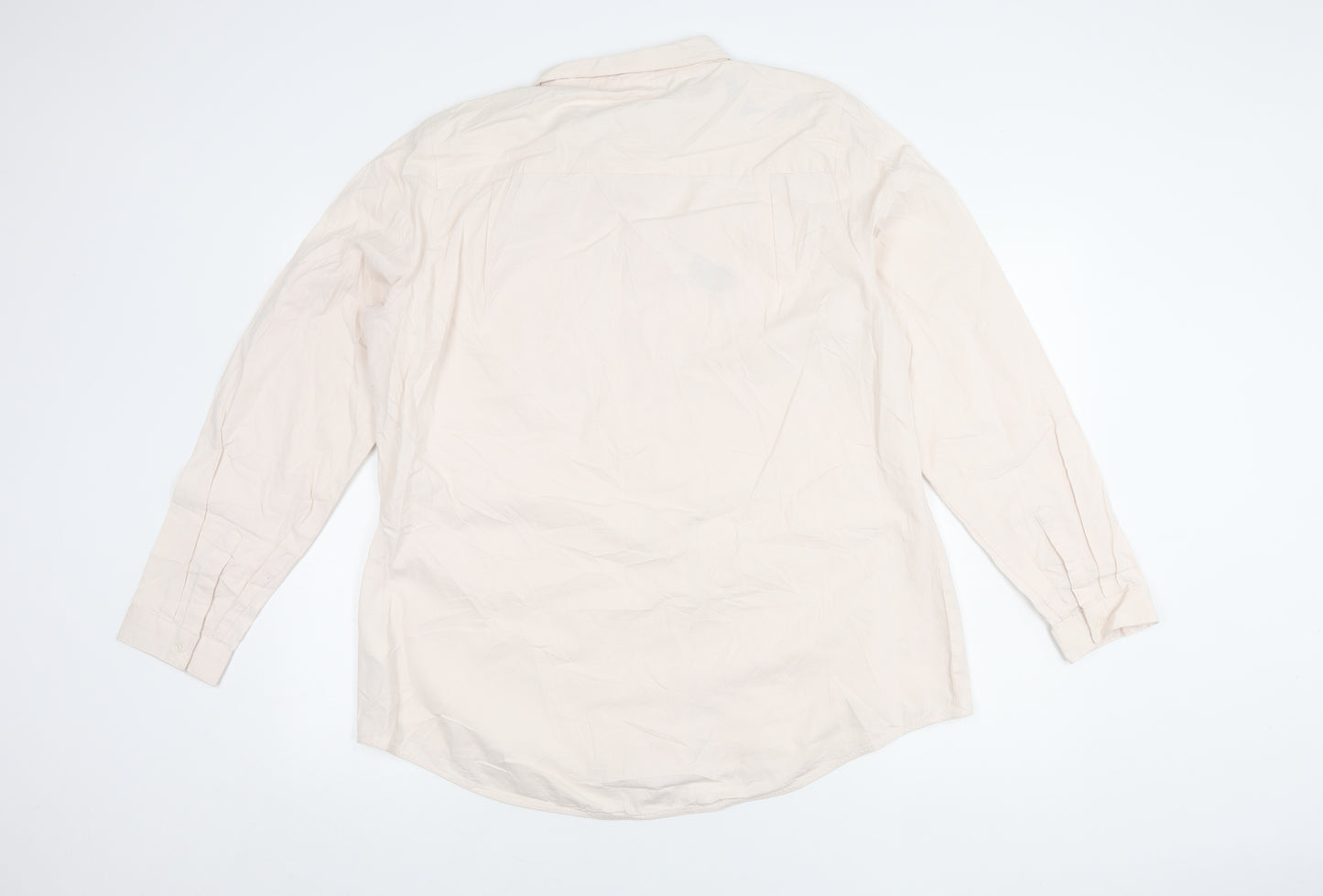 Next Men's Ivory Long Sleeve Button-Up Shirt