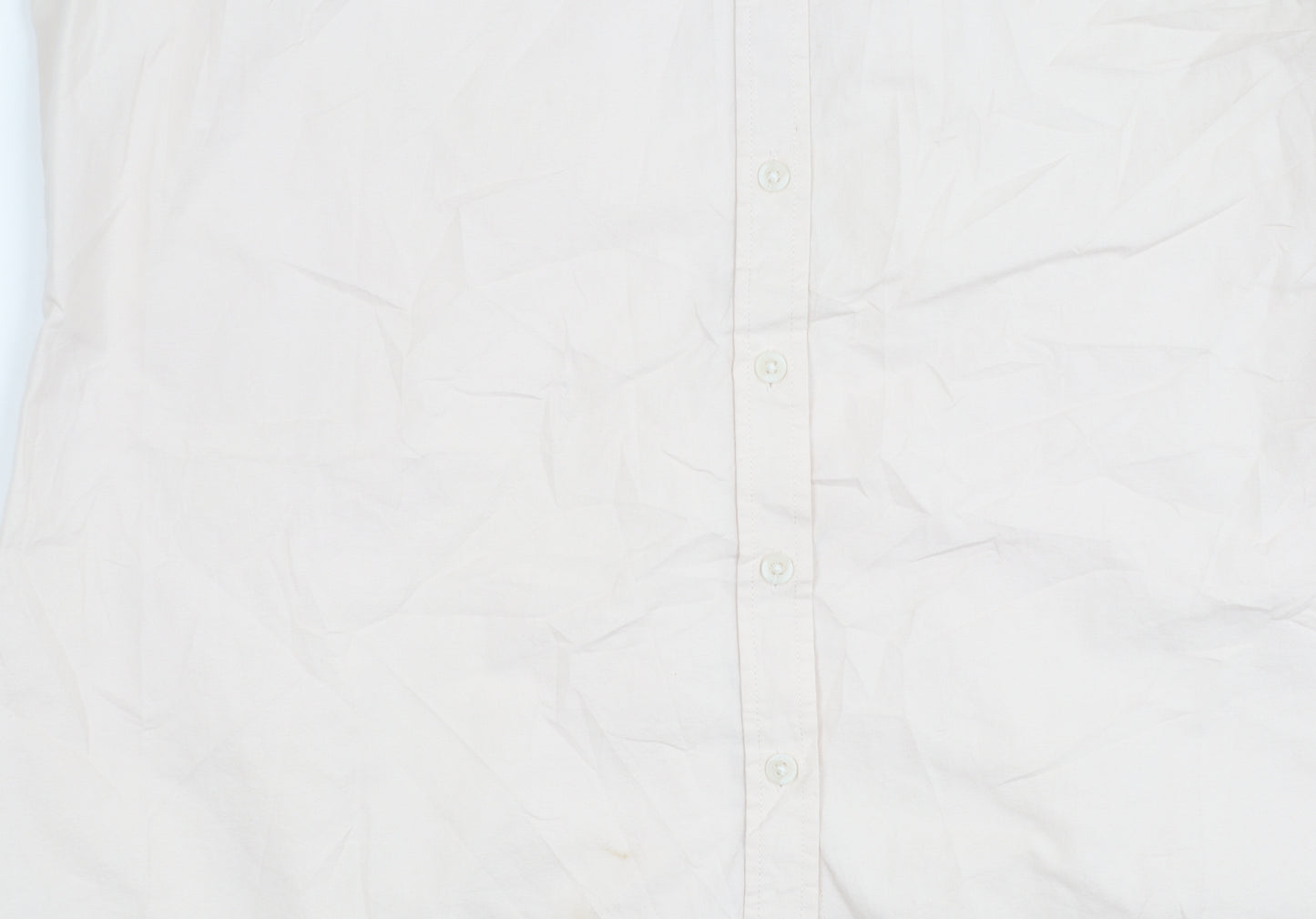 Next Men's Ivory Long Sleeve Button-Up Shirt