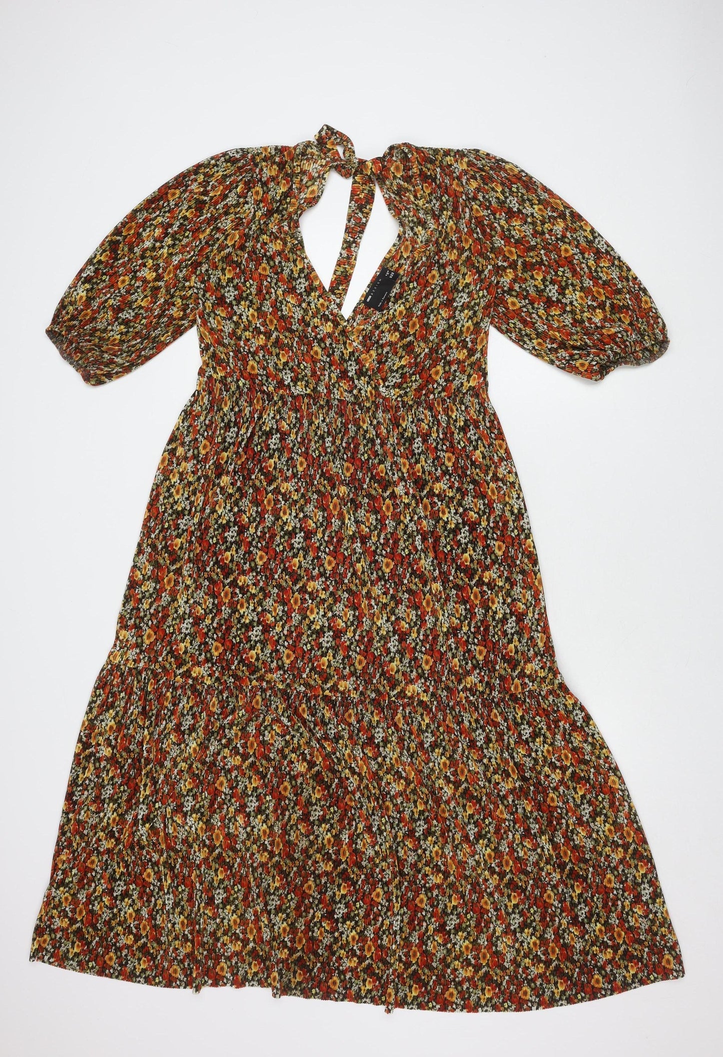 ASOS DESIGN Women's Multicoloured Floral Dress Size 4