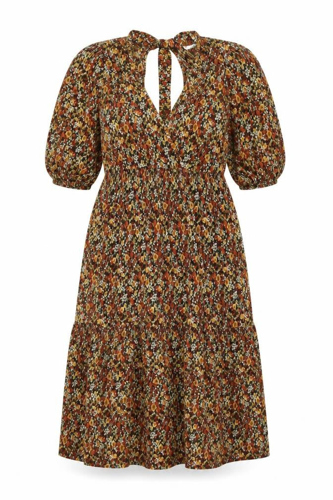 Front view of ASOS DESIGN Women's Multicoloured Floral Dress, size 4