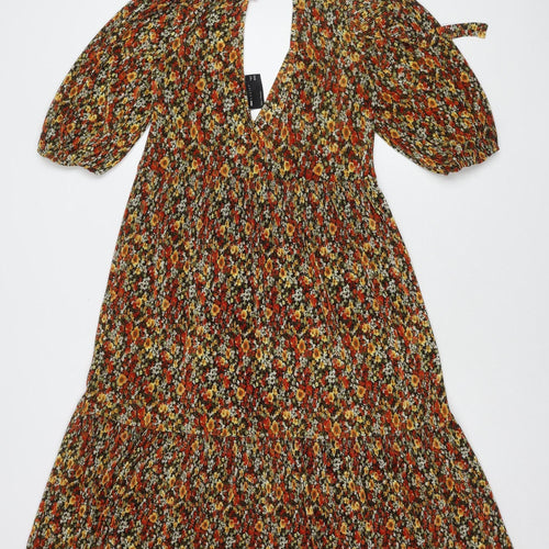 ASOS DESIGN Women's Multicoloured Floral Dress Size 4