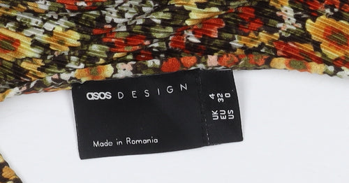 ASOS DESIGN Women's Multicoloured Floral Dress Size 4