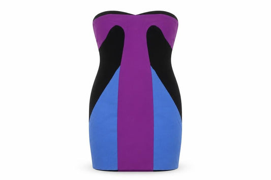 Front view of ASOS Women's Multicoloured Bodycon Dress, size 12