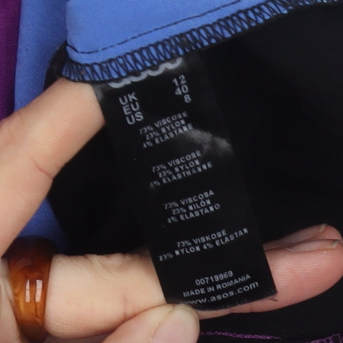 ASOS Women's Multicoloured Bodycon Dress Size 12