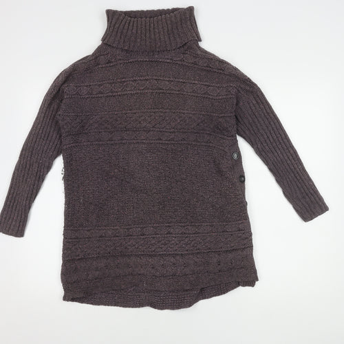 Marks and Spencer Women's Purple Roll Neck Jumper