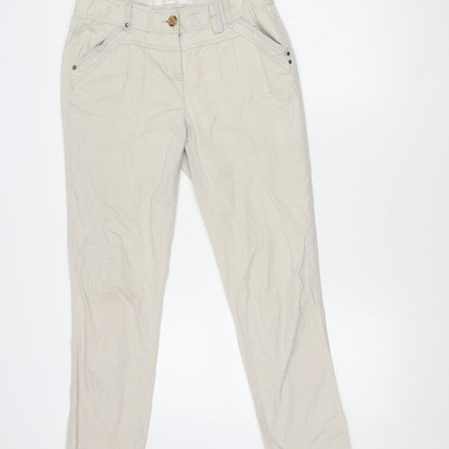 BHS Women's Grey Trousers, Size 8, Button Closure
