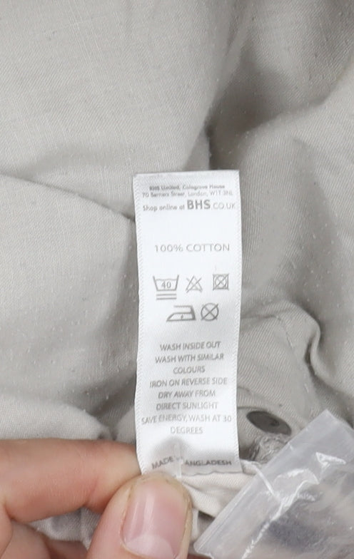 BHS Women's Grey Trousers, Size 8, Button Closure