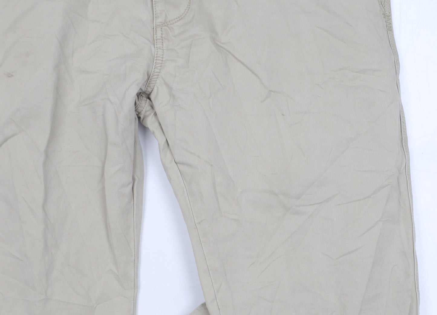 Marks and Spencer Men's Beige Straight Trousers Size 40