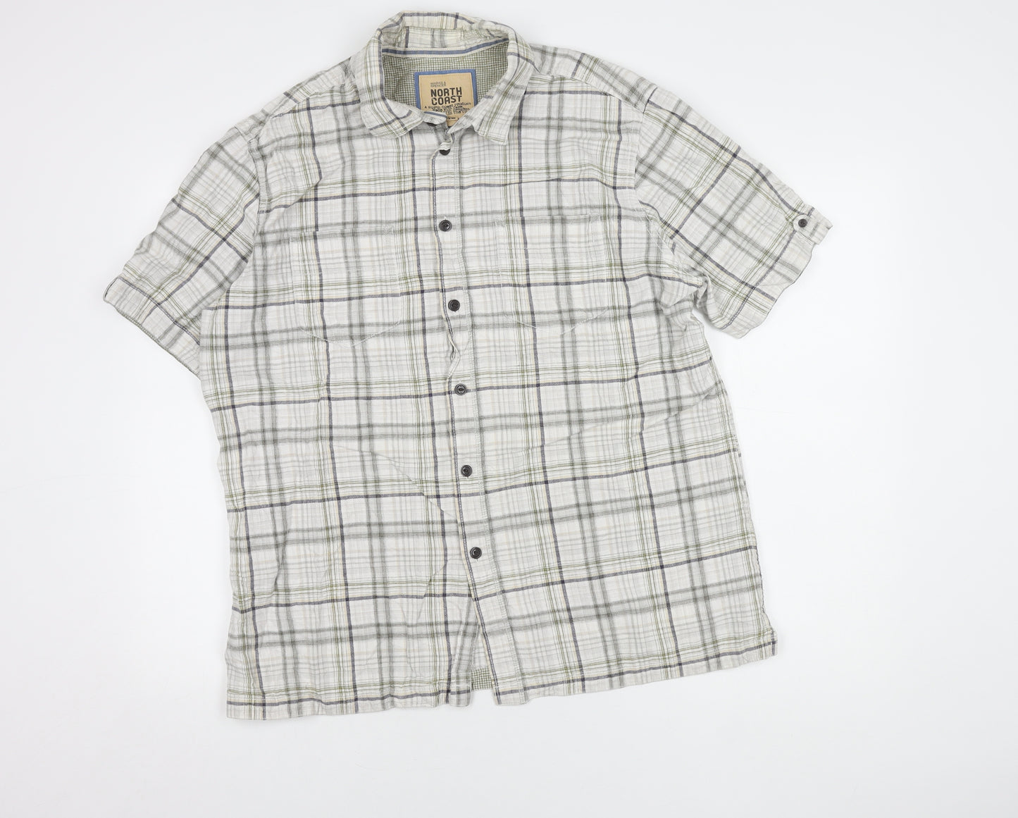 Marks and Spencer Men's XL Multicoloured Short Sleeve Shirt