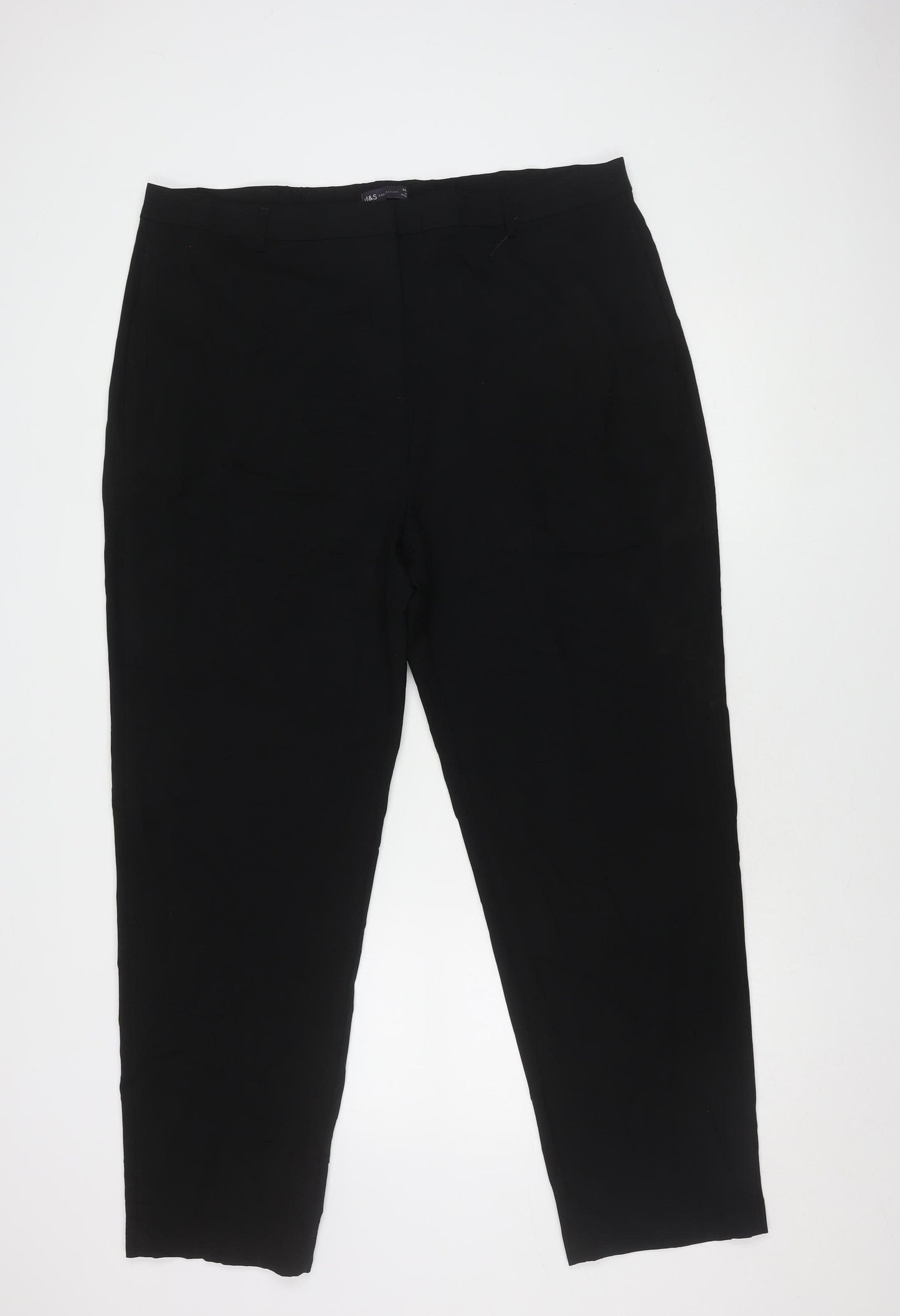 Marks and Spencer Women’s Black Straight Trousers Size 20