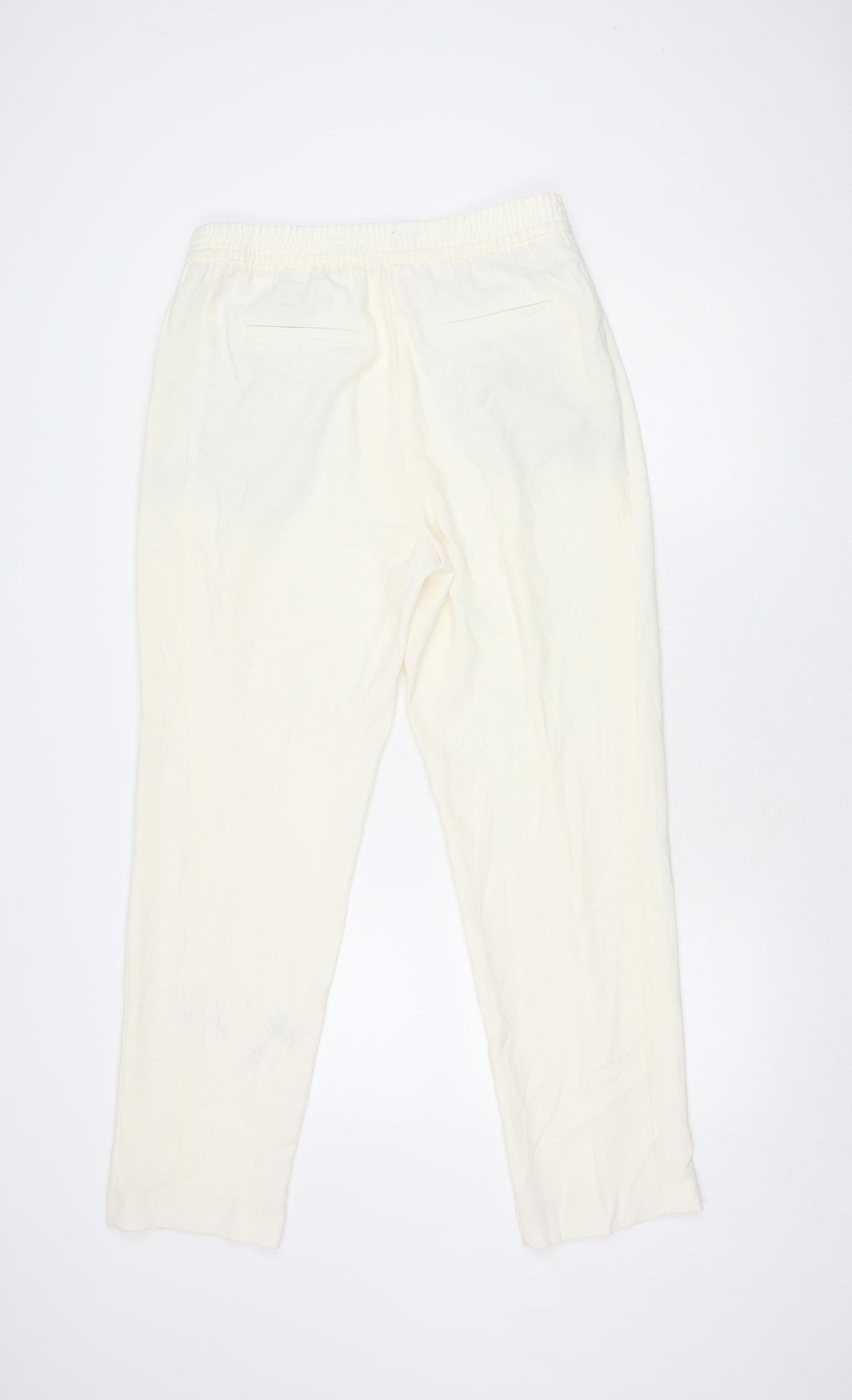 Marks and Spencer Women's Ivory Pleated Trousers Size 12