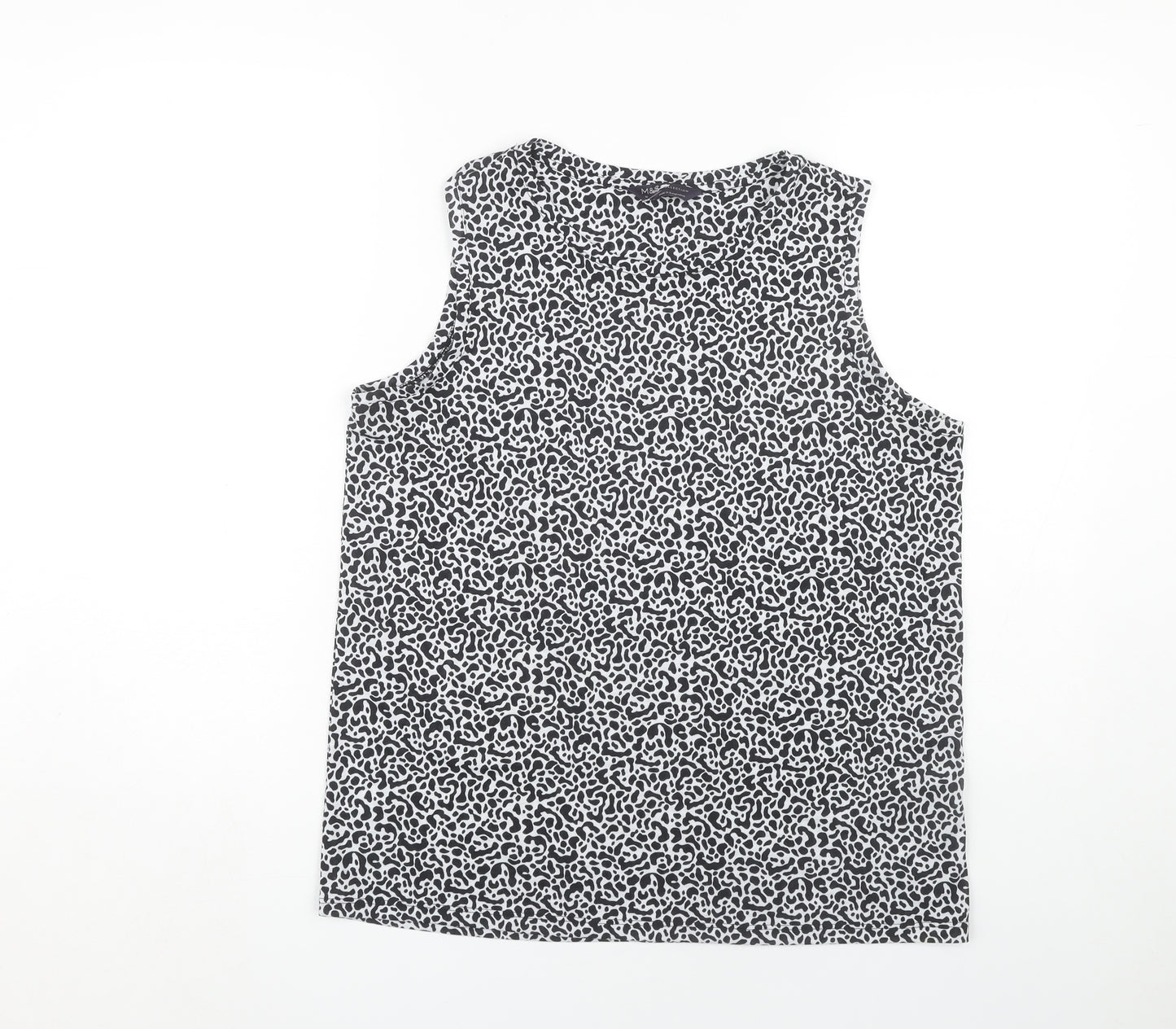 Marks and Spencer Women's Black Animal Print Tank Top