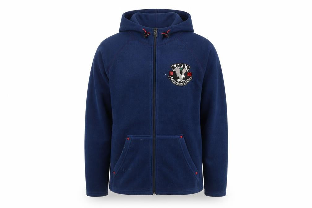 Front view of Peak Performance Men's Blue Fleece Jacket S